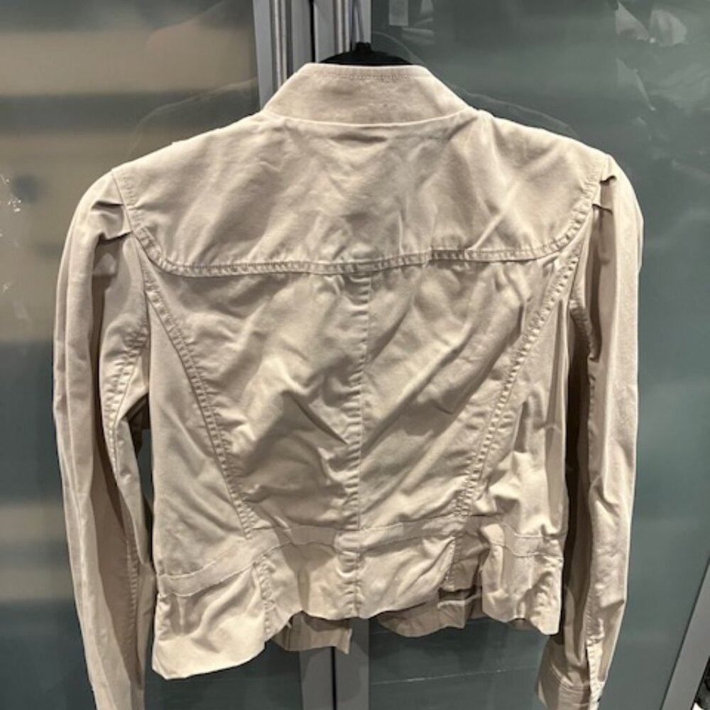 AnnTaylor Loft Cotton Blazer Size 8 - Cream - Picture 3 of 3